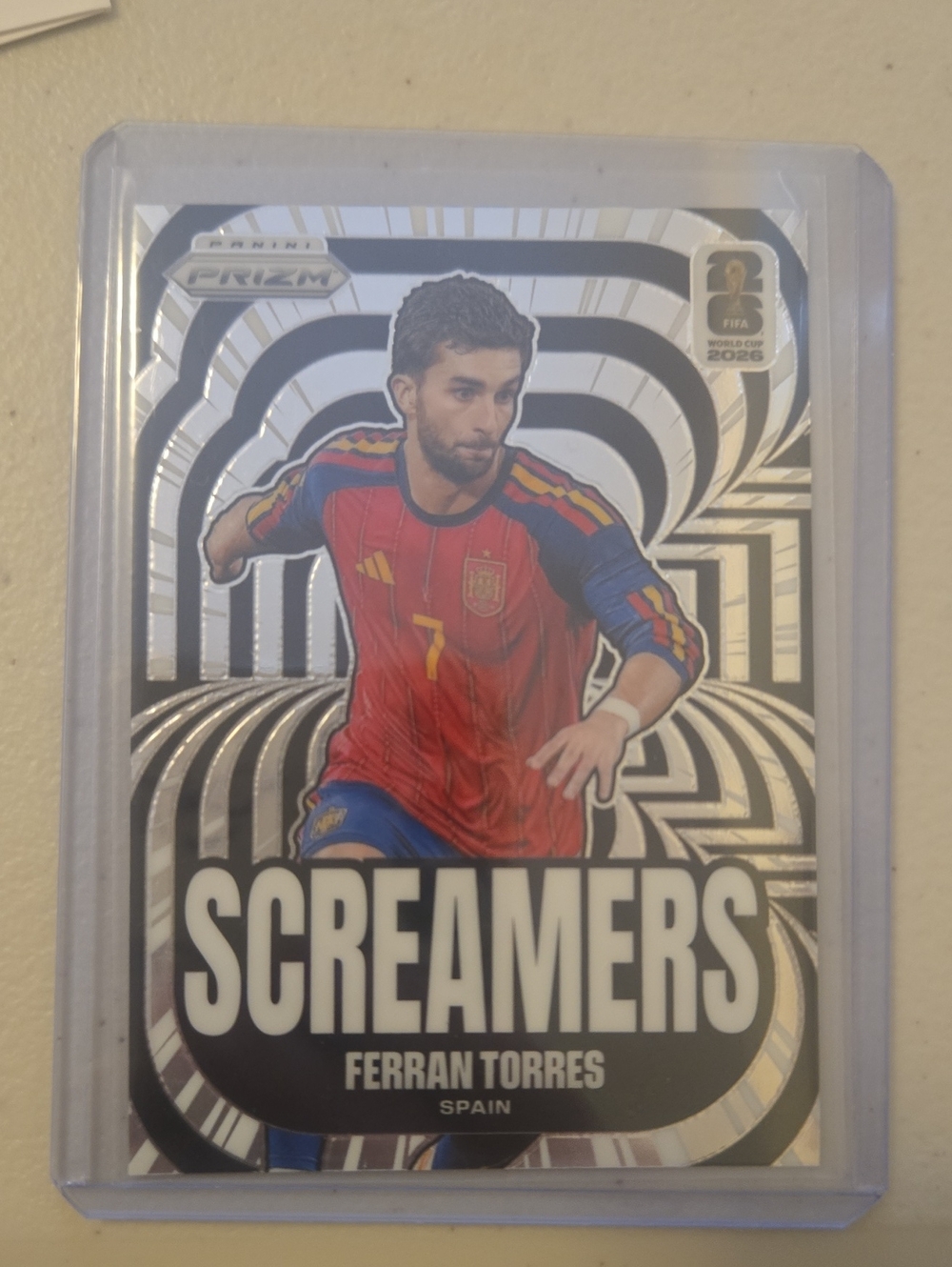 Ferran Torres Screamer Soccer Trading Card - Red